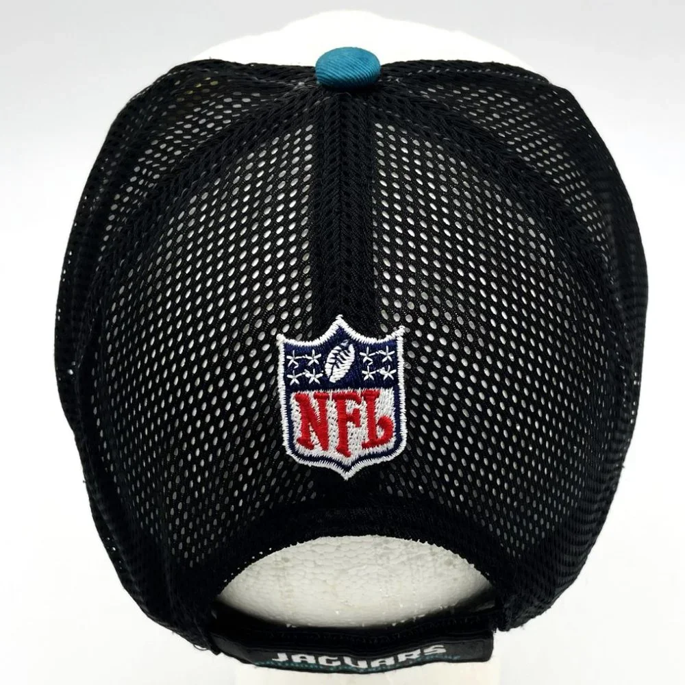 Jacksonville Jaguars NFL Reebok Mesh Back Adjustable One Size Baseball Cap Hat - Picture 3 of 6